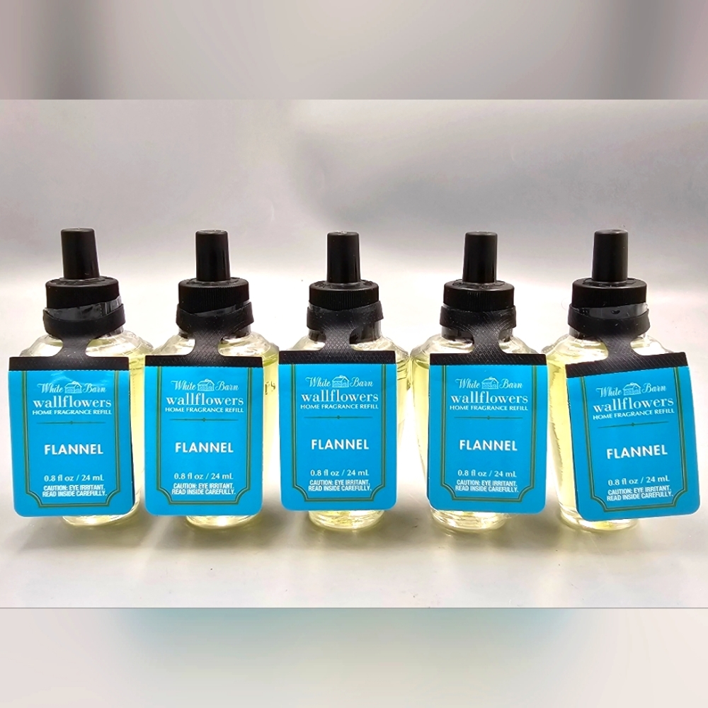 6 NWT Bath And Body Works White Barn Flannel Wallflower Refills